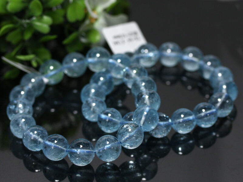 ☆高品質☆【ブレスレット】ブルートパーズ (5A) (約12～12.5mm) (ケース付)※DM便・ネコポス不可※ 【パワーストーン 天然石 アクセサリー レディース メンズ】