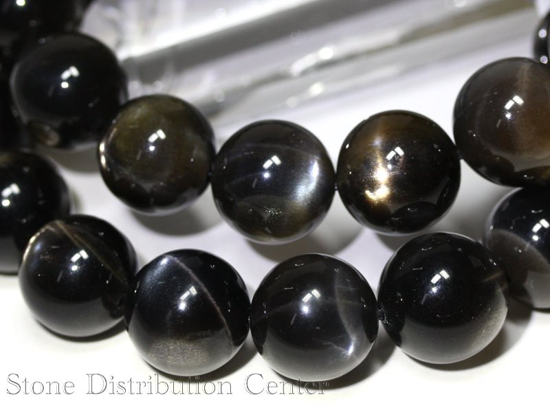 ☆高品質☆【ブレスレット】キャッツアイブラックスターサンストーン (5A) (約13～13.5mm) (鑑別済)※DM便・ネコポス不可※【パワーストーン 天然石 アクセサリー レディース メンズ】 26,650円