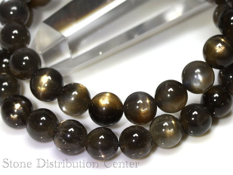 石流通センター 高品質 天然石 ブレスレット キャッツアイサンストーン (3A) (約13〜13.5mm) (ケース付) パワーストーン | 石流通センター ブレスレット キャッツアイサン