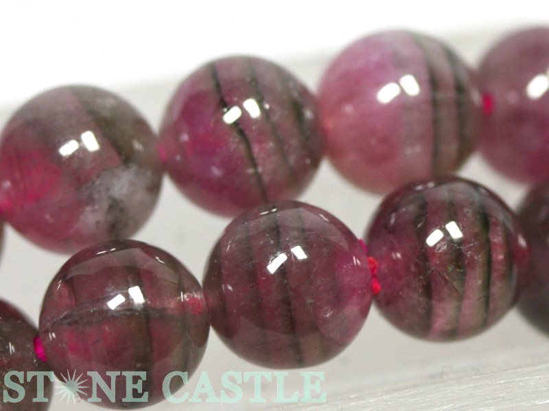 ☆高品質☆【ブレスレット】ウォーターメロントルマリン(6A)(約7~7.5mm)(ケース付)【パワーストーン天然石アクセサリーレディースメンズ】