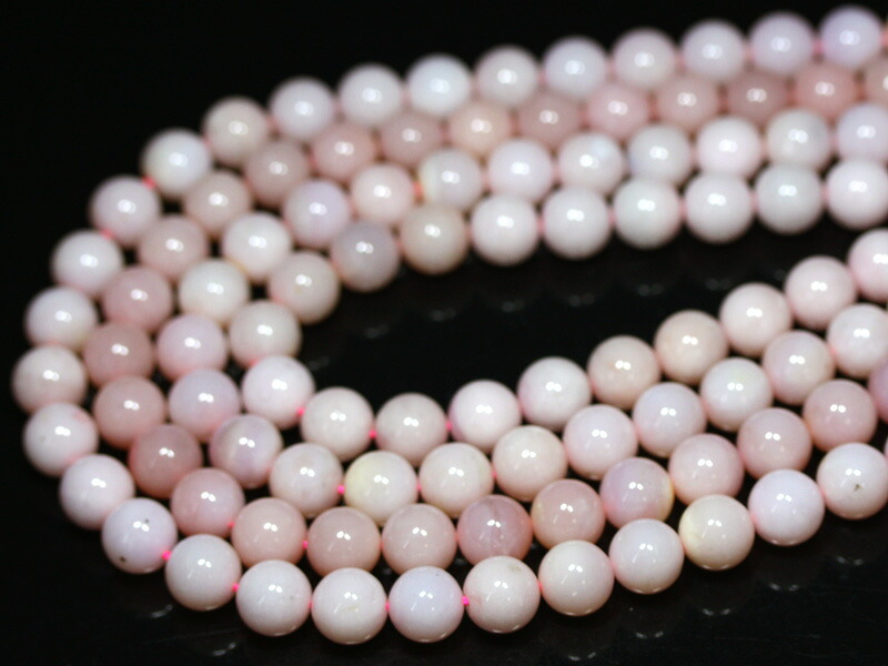 【丸ビーズ】オパール(ピンク) (5A) 10mm (ブレスレット約1本分)※DM便・ネコポス不可※ 【パワーストーン 天然石 アクセサリー 半連売り】