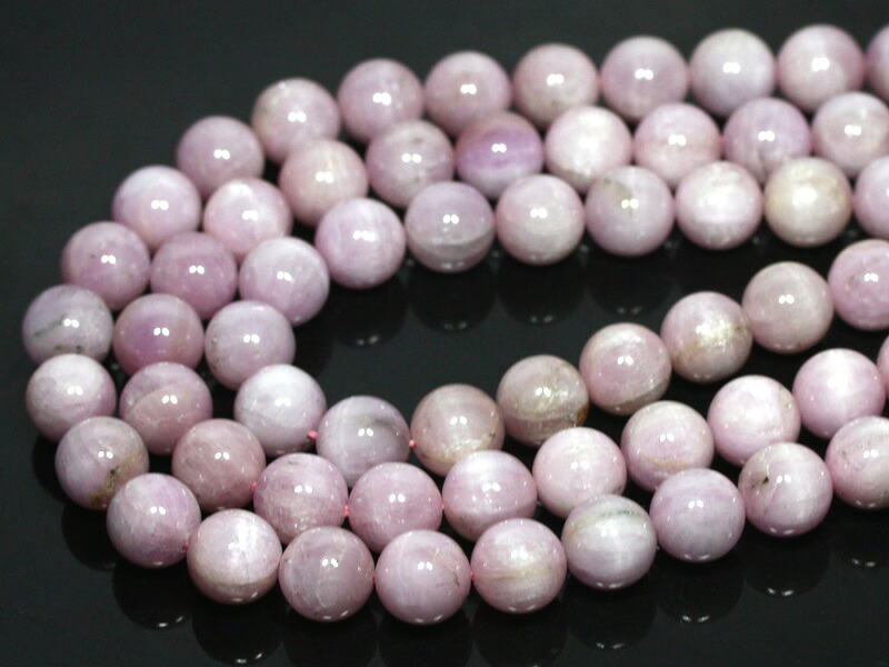 【丸ビーズ】クンツァイト(ピンク) (2A) 12mm (ブレスレット約1本分) 【パワーストーン 天然石 アクセサリー 半連売り】