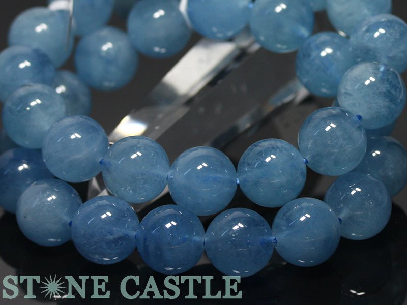 ☆高品質☆【ブレスレット】アクアマリン(3A)(約12.5~13mm)【パワーストーン天然石アクセサリーレディースメンズ】