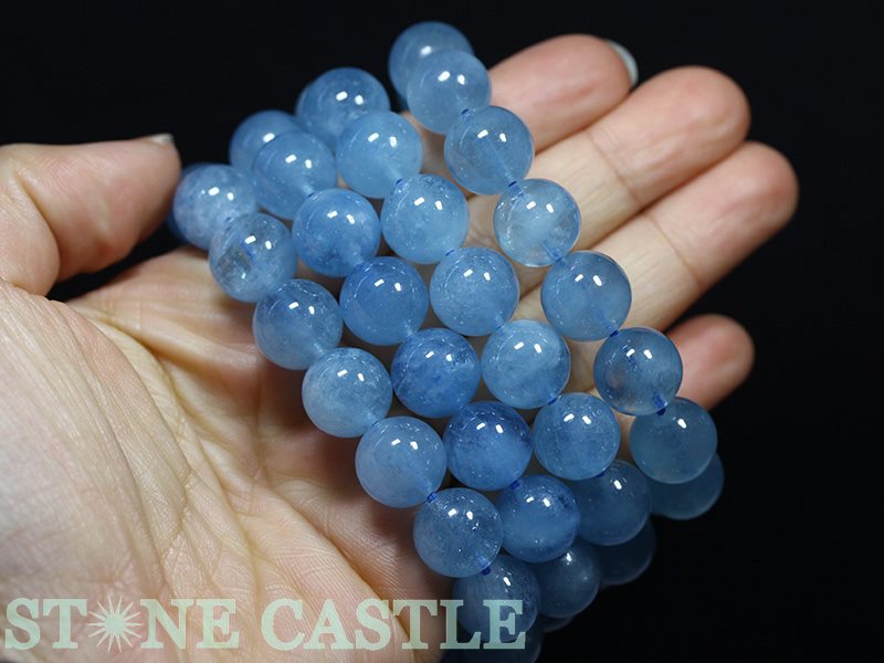 ☆高品質☆【ブレスレット】アクアマリン(3A)(約12.5~13mm)【パワーストーン天然石アクセサリーレディースメンズ】