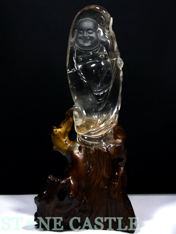 楽天市場】〔D433-12〕超透明 シトリン 布袋像 布袋様 布袋尊 彫刻
