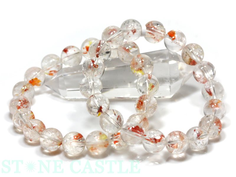 ☆高品質☆【ブレスレット】天然オーラクォーツ (3A) (ブラジル産) (約11~11.5mm) 【パワーストーン 天然石 アクセサリー レディース メンズ】|パワーストーン 石流通センター