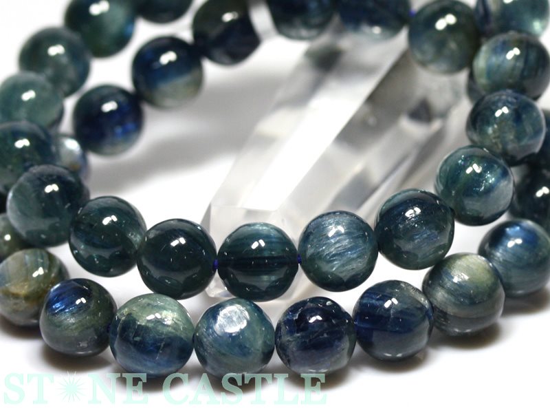 ☆高品質☆【ブレスレット】カイヤナイト(5A)(タンザニア産)(約9.5~10mm)(ケース付)【パワーストーン天然石アクセサリーレディースメンズ】