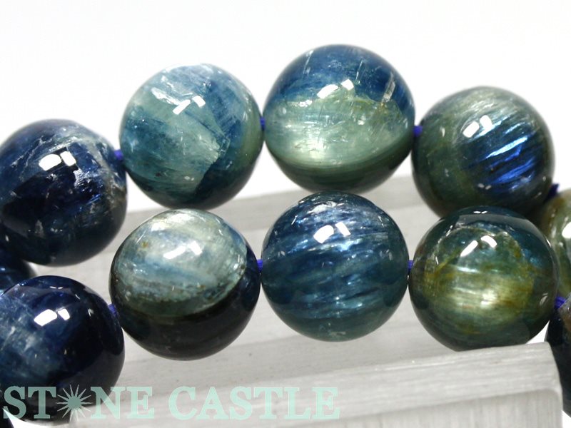 ☆高品質☆【ブレスレット】カイヤナイト(5A)(タンザニア産)(約9.5~10mm)(ケース付)【パワーストーン天然石アクセサリーレディースメンズ】