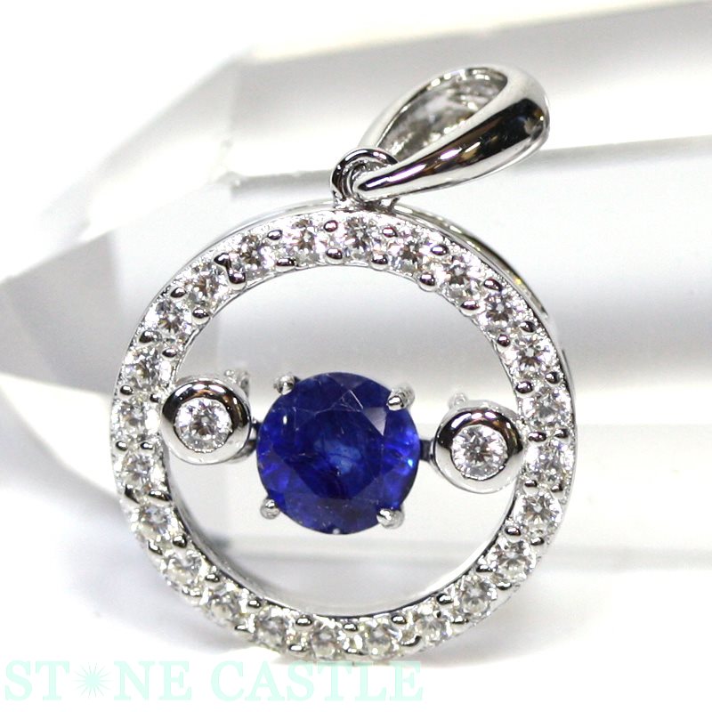 ★百貨店大売り出し★☆高品質☆【シャンデリヤ】サファイア ダンシングストーン 丸型 #39【力強さ石ころ 天然石 付属物 レディース メンズ】