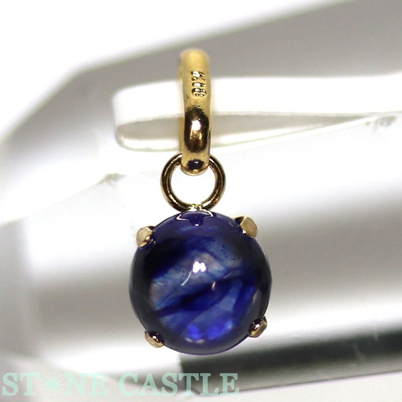 ☆高品質☆【ペンダント】サファイア 丸型5mm (18K) #07 【パワーストーン 天然石 アクセサリー レディース メンズ】