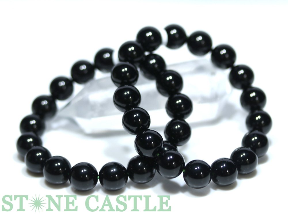 ☆高品質☆【ブレスレット】テクタイト隕石 (約12～12.5mm)【パワーストーン 天然石 アクセサリー レディース メンズ】