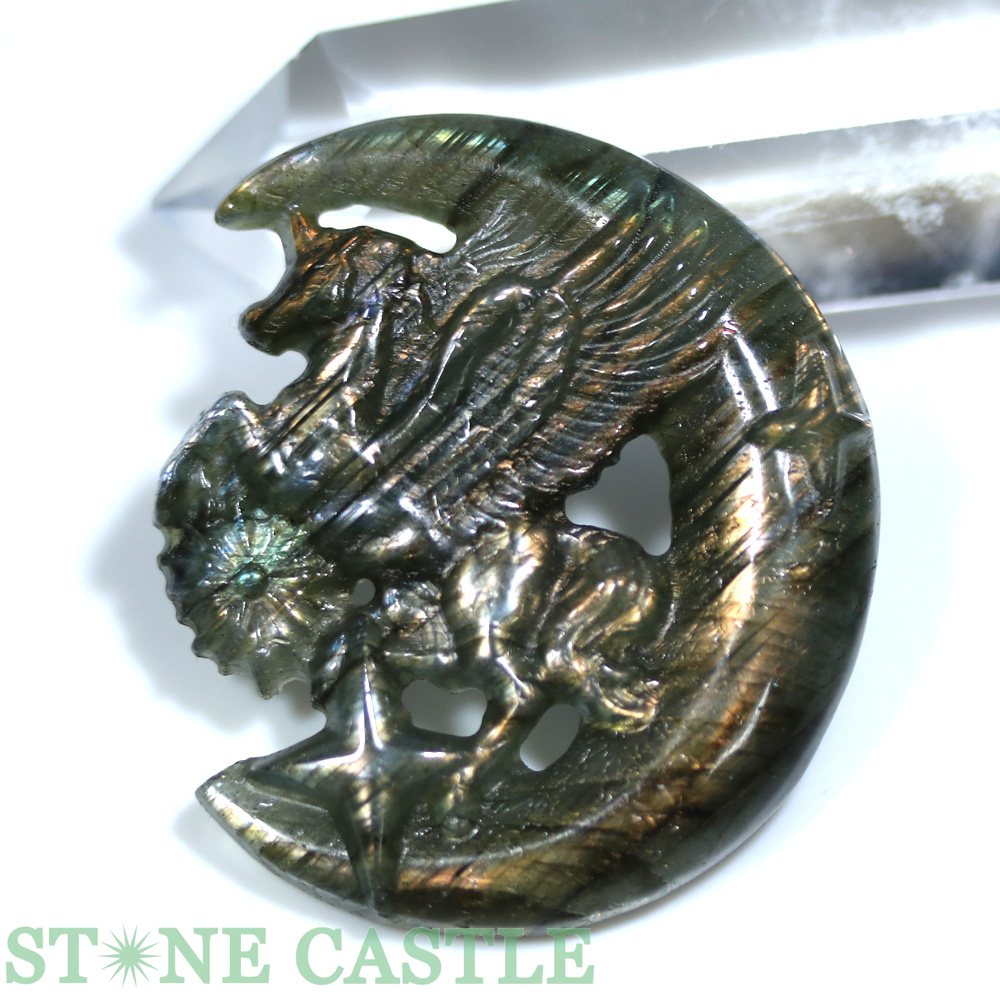 楽天市場】☆置物一点物☆【彫刻置物】カメレオン ラブラドライト No