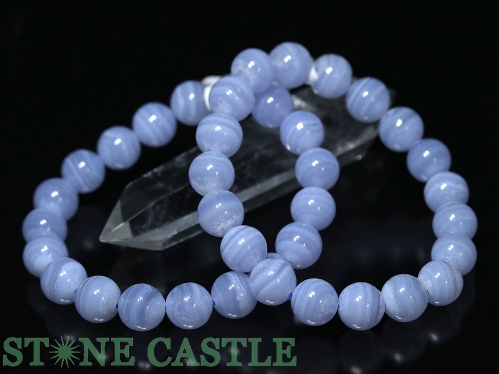 ☆高品質☆【ブレスレット】ブルーレースメノウ (3A) (約11.5～12mm)【パワーストーン 天然石 アクセサリー レディース メンズ】