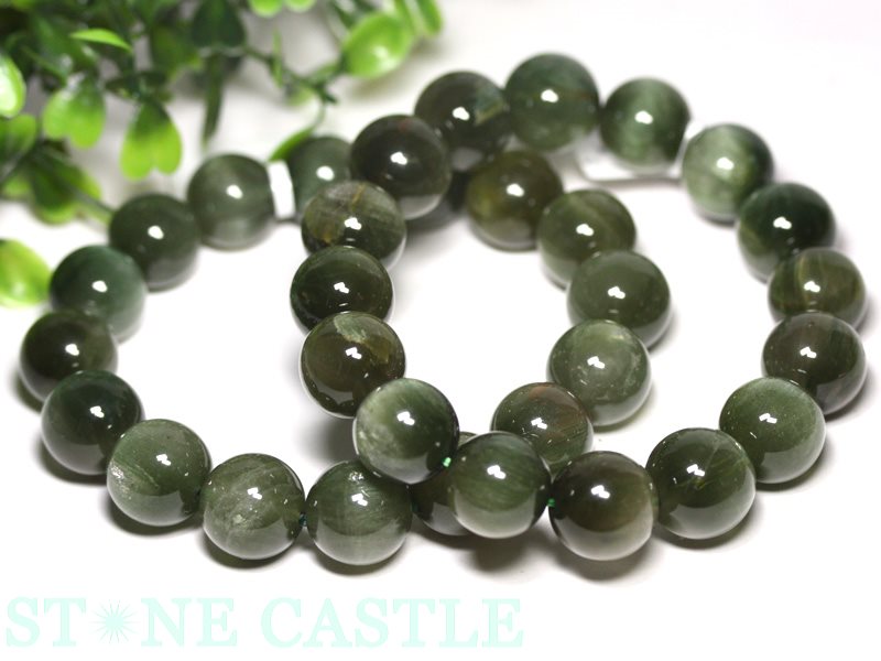 ☆高品質☆【ブレスレット】グリーンラビットヘアルチルキャッツアイ (3A) (約13～13.5mm) (ケース付) 【パワーストーン 天然石 アクセサリー レディース メンズ】
