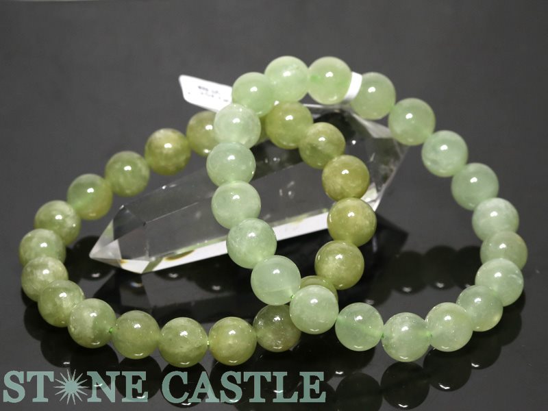 ☆高品質☆【ブレスレット】ライムグリーンベリル (2A) (約10～10.5mm) 【パワーストーン 天然石 アクセサリー レディース メンズ】