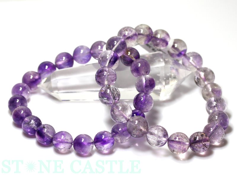 ☆高品質☆【ブレスレット】ラベンダースーパーセブン (3A) (約10～10.5mm) 【パワーストーン 天然石 アクセサリー レディース メンズ】