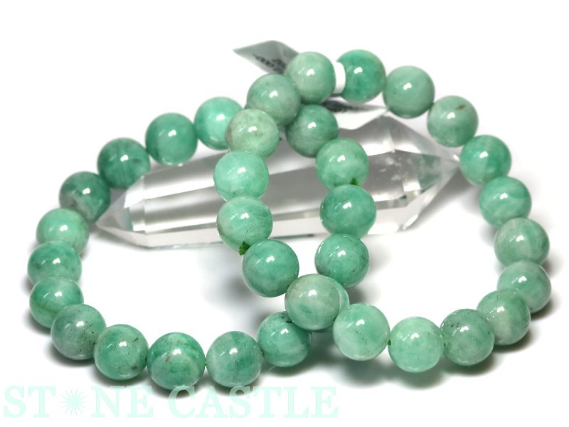 楽天市場】エメラルド ブレスレット 11mm 18.5cm メンズL レディースLL