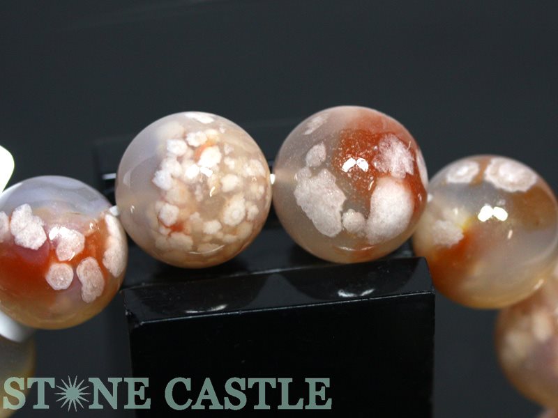 ☆高品質☆【ブレスレット】桜瑪瑙(2A)(約15~15.5mm)【パワーストーン天然石アクセサリーレディースメンズ】