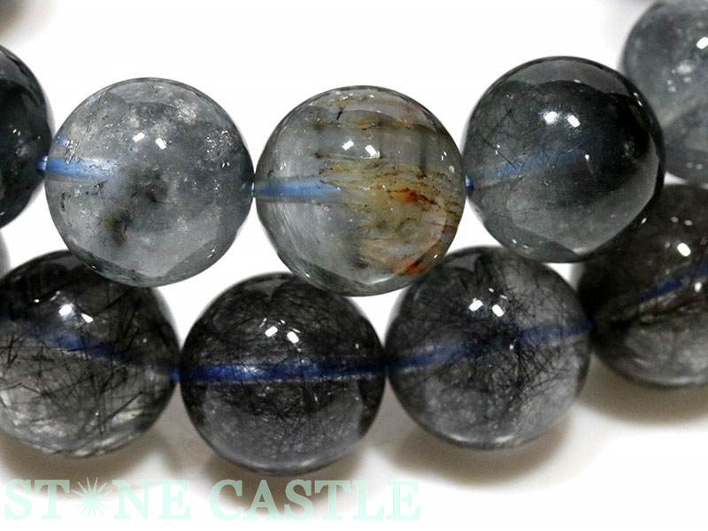 ☆高品質☆【ブレスレット】ブルールチルクォーツ(ガーデン入り)(3A)(約13~13.5mm)【パワーストーン天然石アクセサリーレディースメンズ】