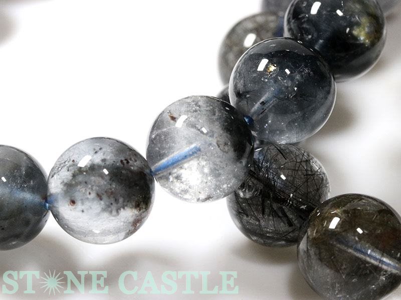 ☆高品質☆【ブレスレット】ブルールチルクォーツ(ガーデン入り)(3A)(約13~13.5mm)【パワーストーン天然石アクセサリーレディースメンズ】