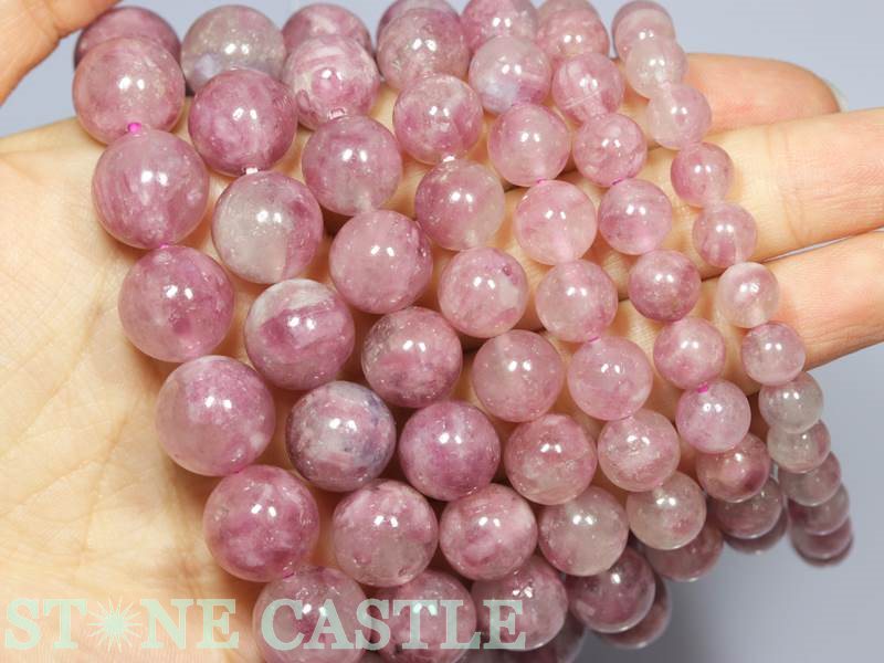 ☆高品質☆【ブレスレット】ピンクトルマリンペグマタイトシリカ(3A)(約8~8.5mm)(鑑別済)【パワーストーン天然石アクセサリーレディースメンズ】