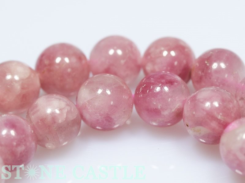 ☆高品質☆【ブレスレット】ピンクトルマリンペグマタイトシリカ(3A)(約8~8.5mm)(鑑別済)【パワーストーン天然石アクセサリーレディースメンズ】