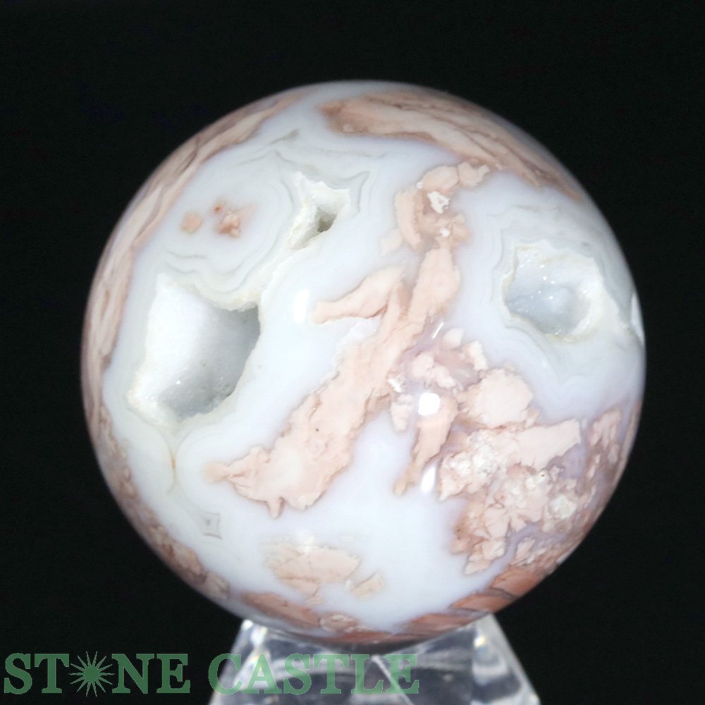☆一点物☆【置き石】丸玉 桜ドゥルージー瑪瑙 約55mm No.12【パワーストーン 天然石 アクセサリー レディース メンズ】