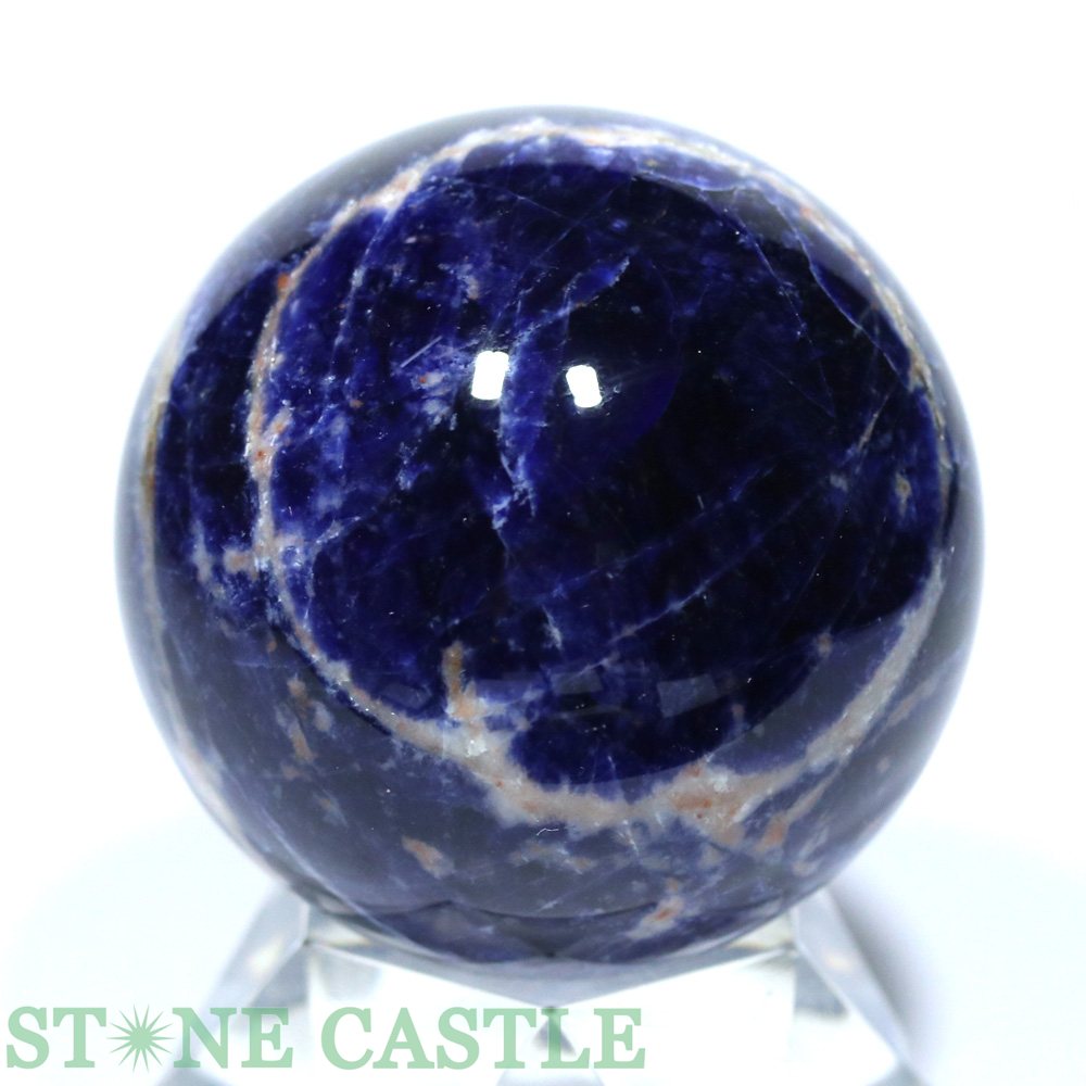 ☆一点物☆【置き石】丸玉 インペリアルソーダライト 約62mm No.11【パワーストーン 天然石 アクセサリー レディース メンズ】