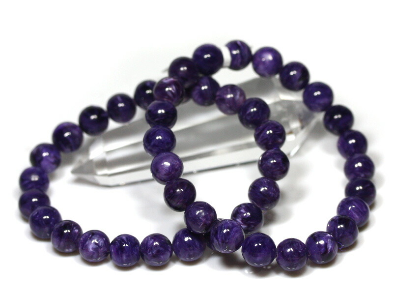 ②天然石　11〜12mm ブラックチャロアイト　2本セット ②天然石 11〜12mm ブラックチャロアイト 2本セット チャロアイト