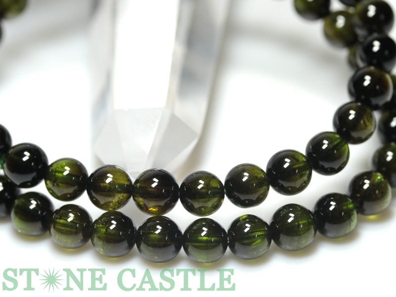 ☆高品質☆【ブレスレット】グリーントルマリン(ベルデライト)(5A)(約7~7.5mm)(鑑別済)【パワーストーン天然石アクセサリーレディースメンズ】