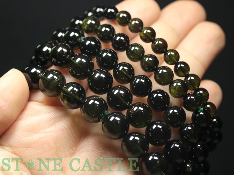 ☆高品質☆【ブレスレット】グリーントルマリン(ベルデライト)(5A)(約7~7.5mm)(鑑別済)【パワーストーン天然石アクセサリーレディースメンズ】