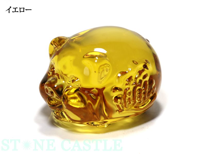 楽天市場】アウトレット品質 傷有(天然石彫刻 福豚 置物 クリスタル