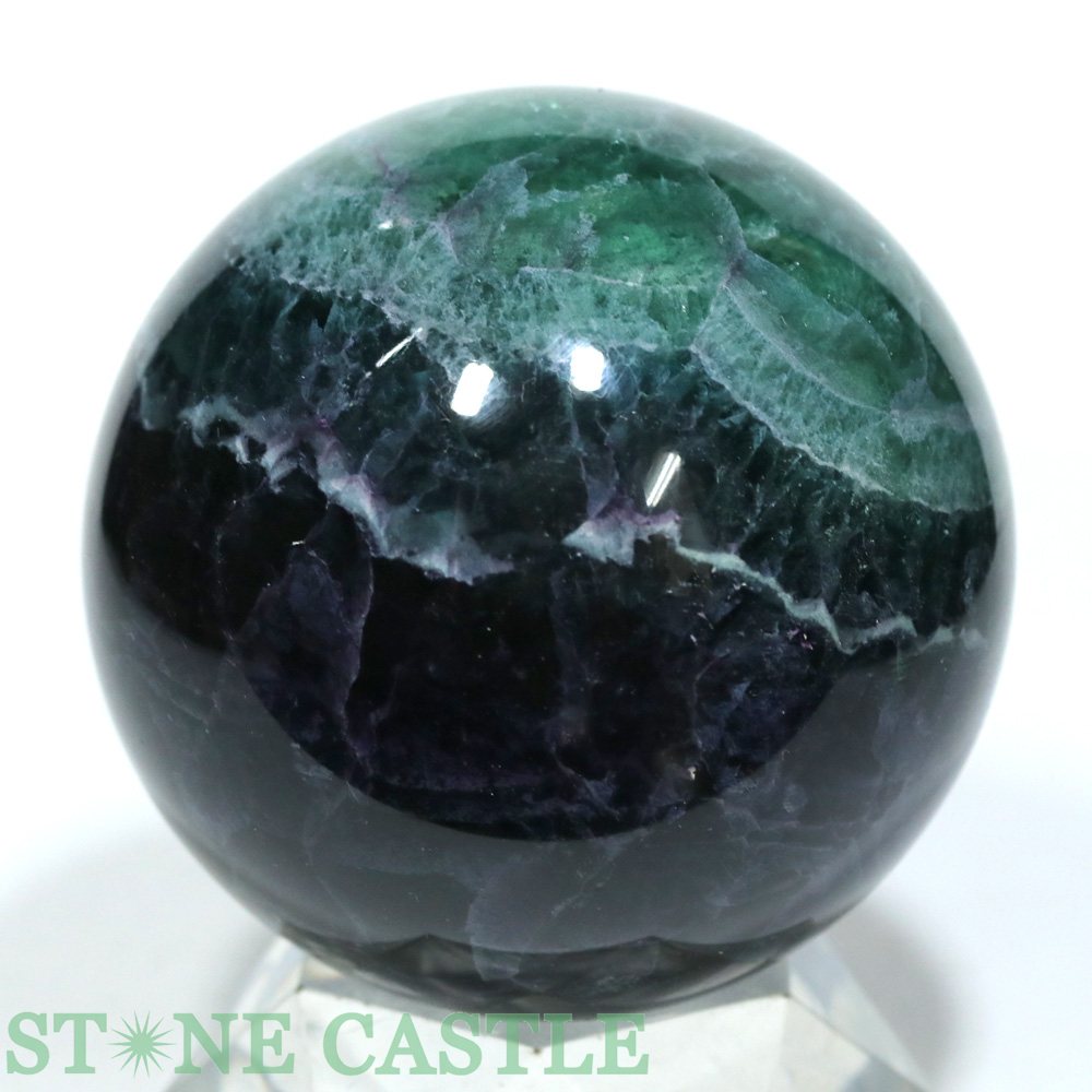 ☆一点物☆【置き石】丸玉 フローライト 約85mm No.45【パワーストーン 天然石 アクセサリー】｜パワーストーン 石流通センター