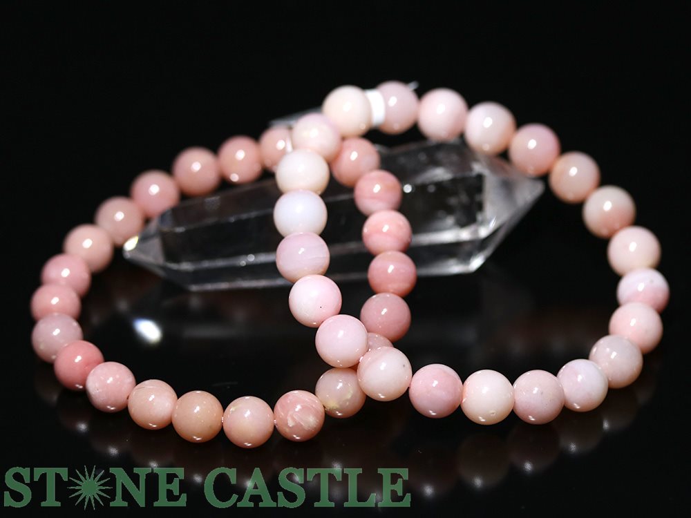☆高品質☆【ブレスレット】ピンクオパール (3A) (約9～9.5mm)【パワーストーン 天然石 アクセサリー レディース メンズ】