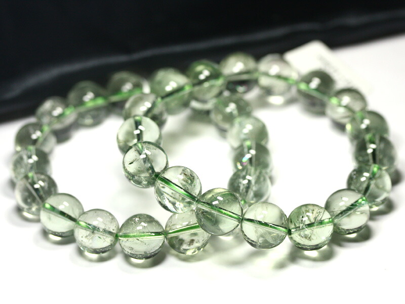☆高品質☆【ブレスレット】アイリスグリーンアメジスト (3A) (約13.5～14mm)【パワーストーン 天然石 アクセサリー レディース メンズ】