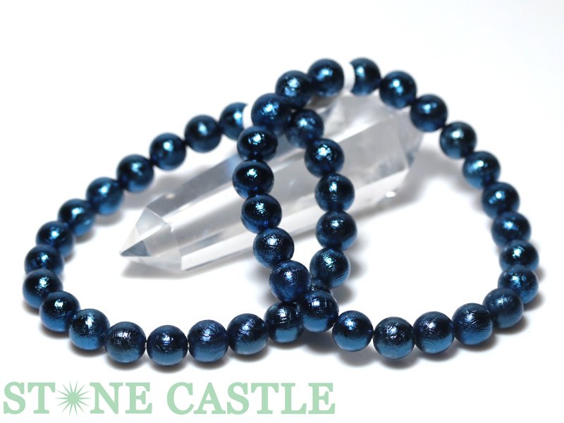 パワーストーン　天然石.隕石? 楽天市場】☆高品質☆【ブレスレット】ギベオン隕石 (ブルーメタリック