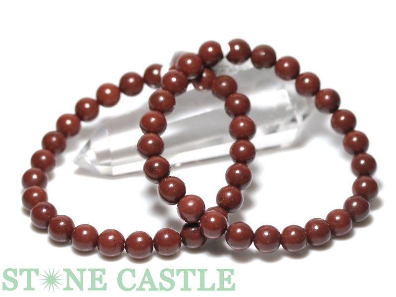 ☆高品質☆【ブレスレット】龍宮舎利 (血舎利) タイプ5 (約7.5～8mm) 【パワーストーン 天然石 アクセサリー レディース メンズ】