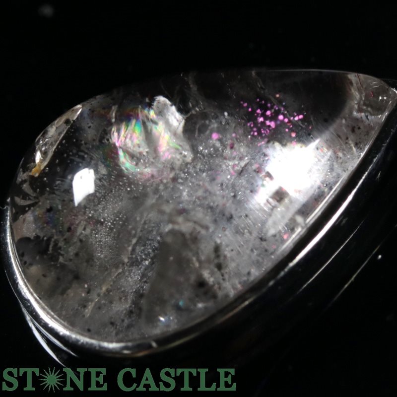 ★百貨店大売り出し★☆シャンデリヤ一点物☆【シャンデリヤ】ピンクファイヤークォーツ (5A) (sv925) No.16 【力強さ石ころ 天然石 付属物 レディース メンズ】