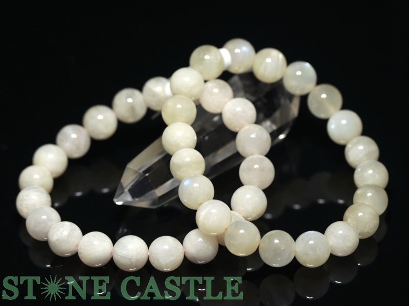 ☆高品質☆【ブレスレット】サチャロカピンクムーンストーン (約10.5~11mm) 【パワーストーン 天然石 アクセサリー レディース メンズ】