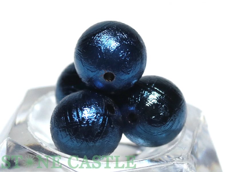 2055円 【62%OFF!】 ギベオン隕石 ブルーメタリック 8mm 1粒売り バラ売り