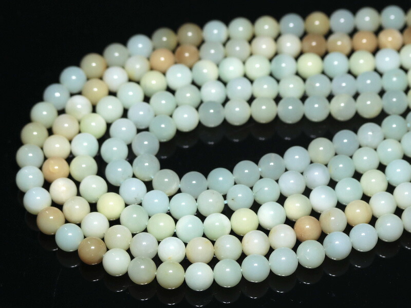 【丸ビーズ】グリーンオパール (5A) 10mm (ブレスレット約1本分) 【パワーストーン 天然石 アクセサリー 半連売り】