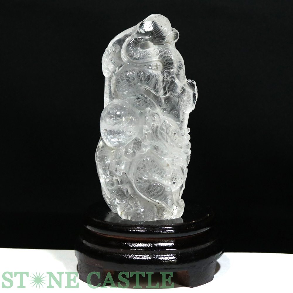 ☆一点物☆【彫刻置物】龍 水晶 (台付) No.47【パワーストーン 天然石 アクセサリー レディース】|パワーストーン 石流通センター