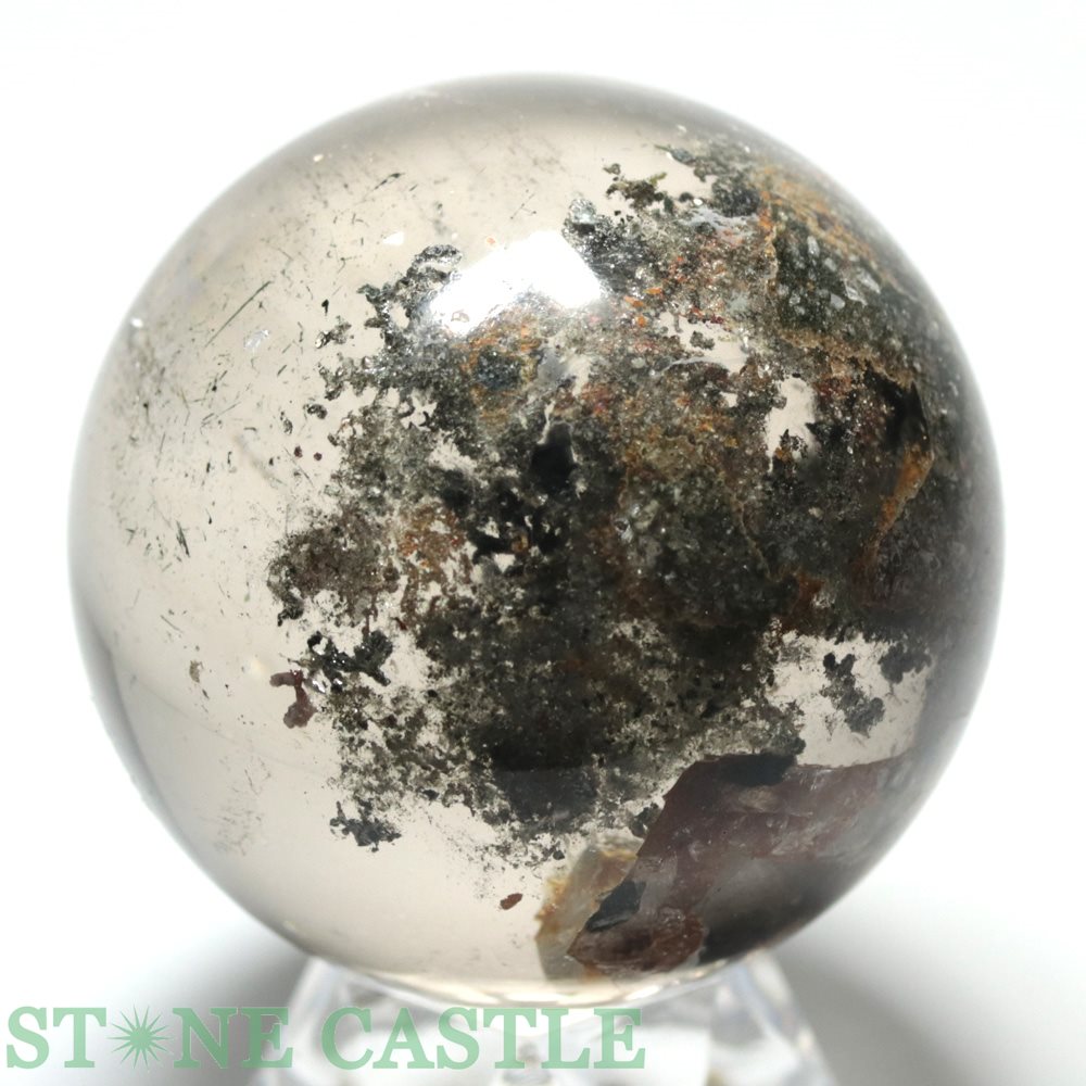☆置石一点物☆【置き石】丸玉 ガーデンクォーツ (EX) 約51mm No.61 【パワーストーン 天然石 アクセサリー】