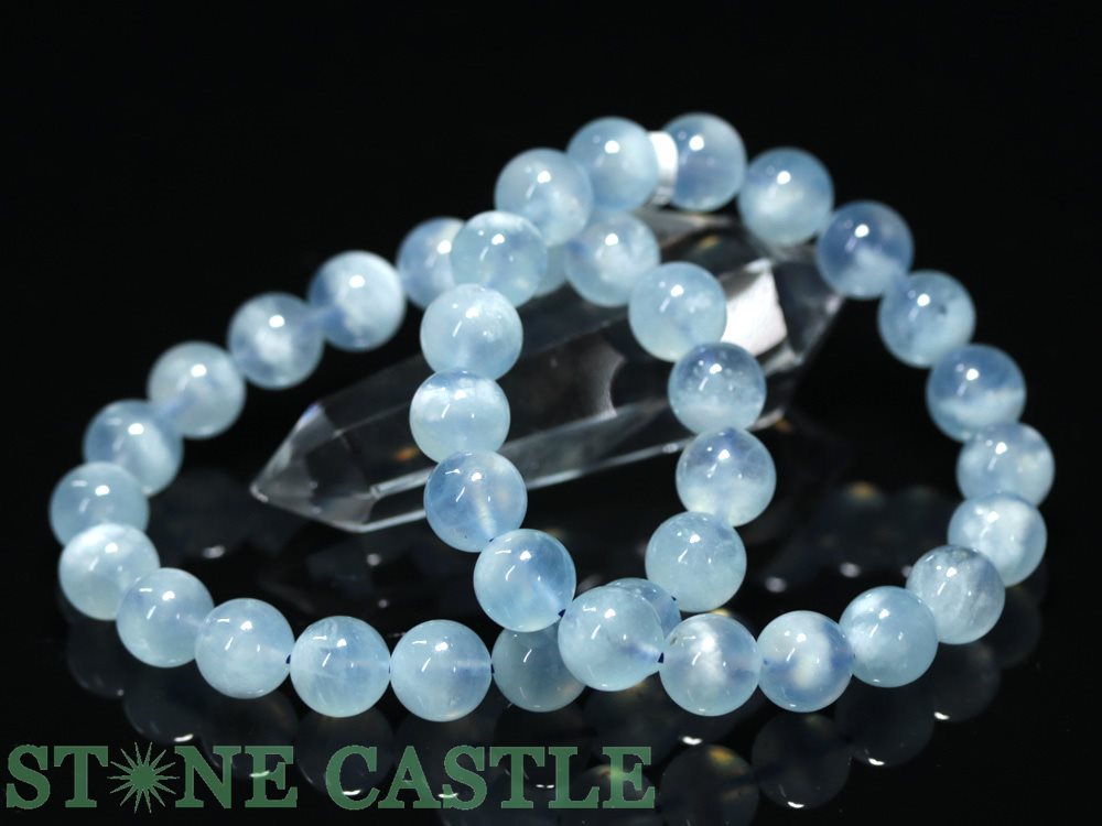 幸せな結婚【最高品質】天然石ディープアクアマリン 大玉ブレスレット 幸せな結婚【最高品質】天然石ディープアクアマリン 大玉ブレスレット