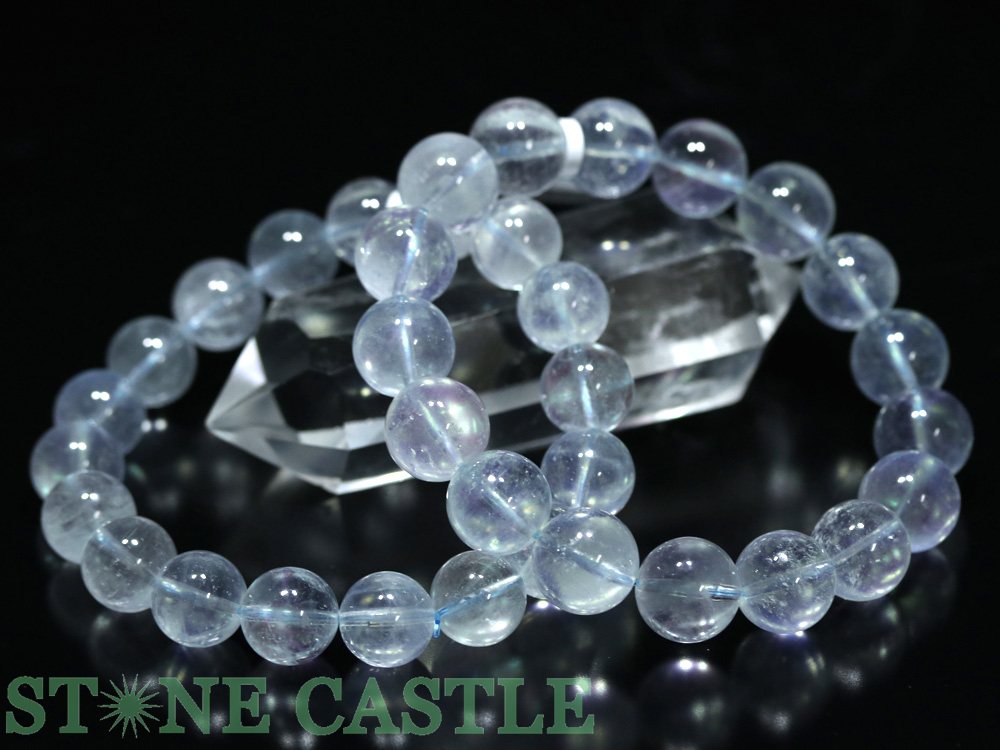 ★百貨店大売り出し★☆高品質☆【腕輪】白いこと青緑色 (モザンビーク産) (約12～12.5粍)【力強さ石ころ 天然石 佩び物 レディース メンズ】
