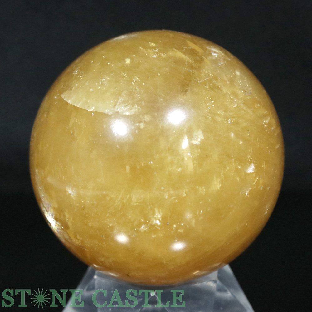 ☆一点物☆【置き石】丸玉 ゴールデンカルサイト 約72mm No.83【パワーストーン 天然石 アクセサリー】