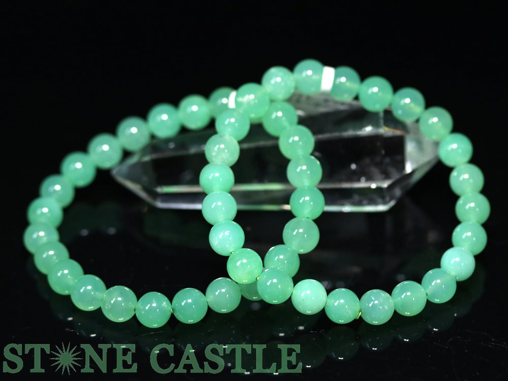 高品質　クリソプレーズ ブレスレット　 天然石 パワーストーン 高品質+]クリソプレーズブレスレット（約7mm玉） - 埼玉県吉川市の