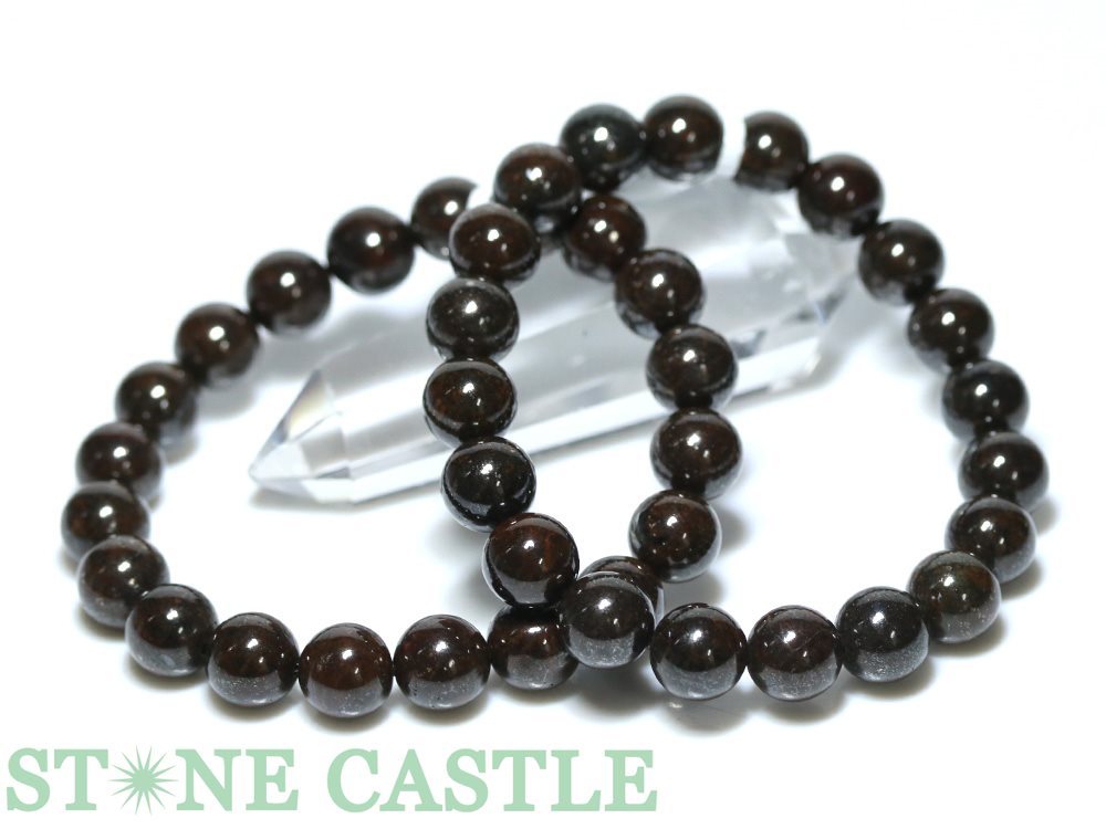 ☆高品質☆【ブレスレット】コンドライト隕石 (サハラ隕石) (約10~10.5mm) (鑑別済) (ケース付) 【パワーストーン 天然石 アクセサリー レディース メンズ】|パワーストーン 石流通センター