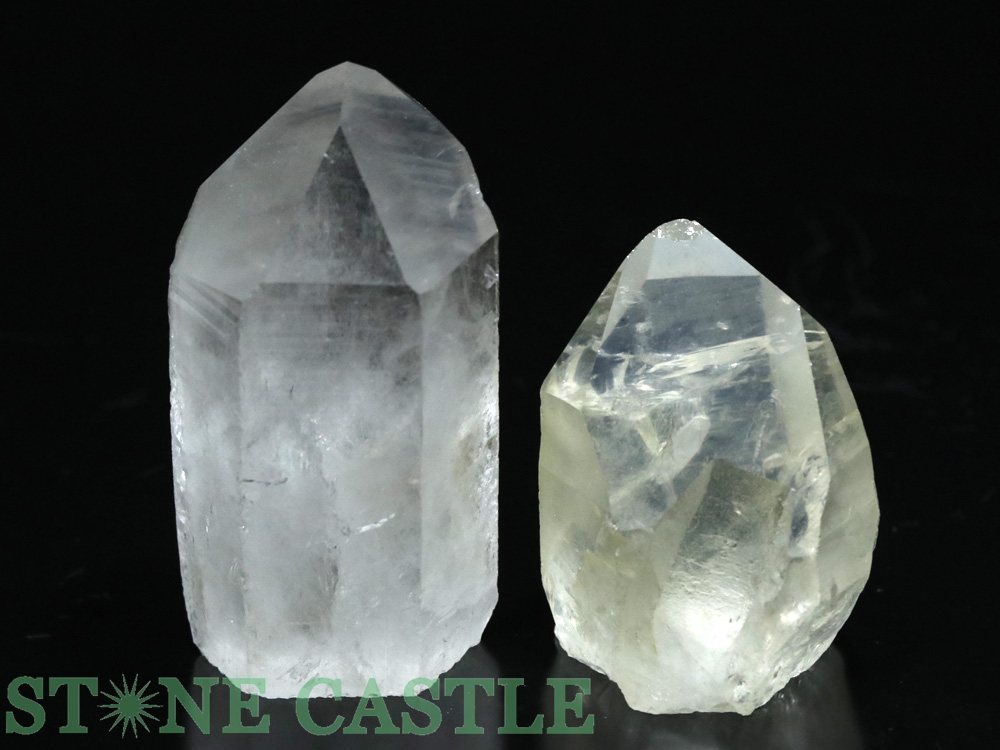☆一点物☆【原石】レムリアン水晶 ポイント型 (ブラジル産) (2個セット) No.94【パワーストーン 天然石 アクセサリー レディース メンズ】