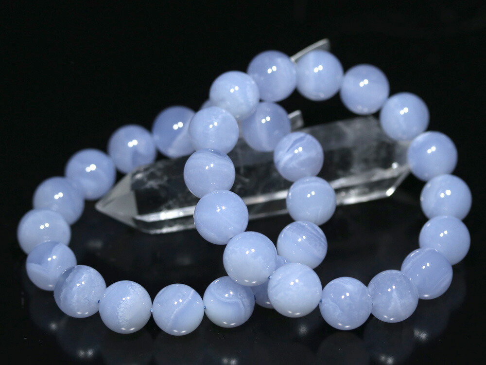 楽天市場】☆高品質☆【ブレスレット】天然ブルーカルセドニー (3A